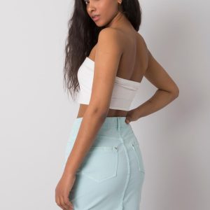 Turquoise denim skirt Clair STITCH & SOUL