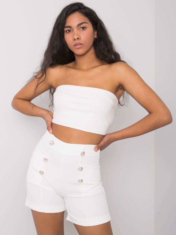 White Elegant Kendis Shorts