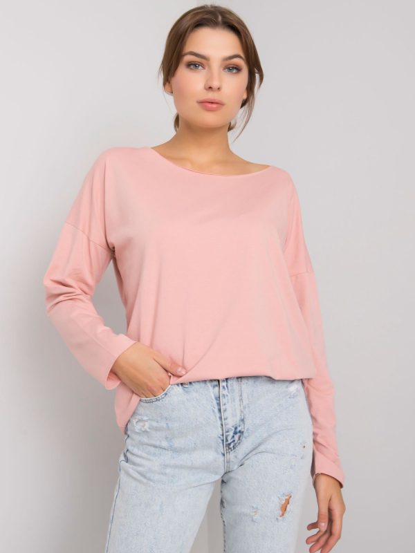 Leyah Light Pink Long Sleeve Blouse