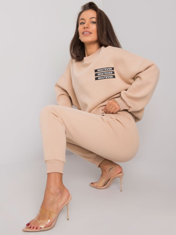 Beige Two Piece Bradford Tracksuit Set