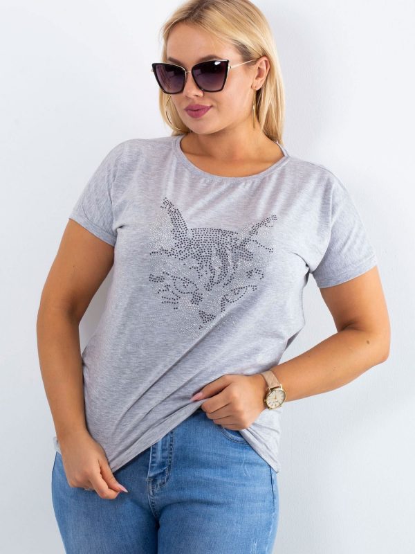 Gray T-shirt Moment PLUS SIZE