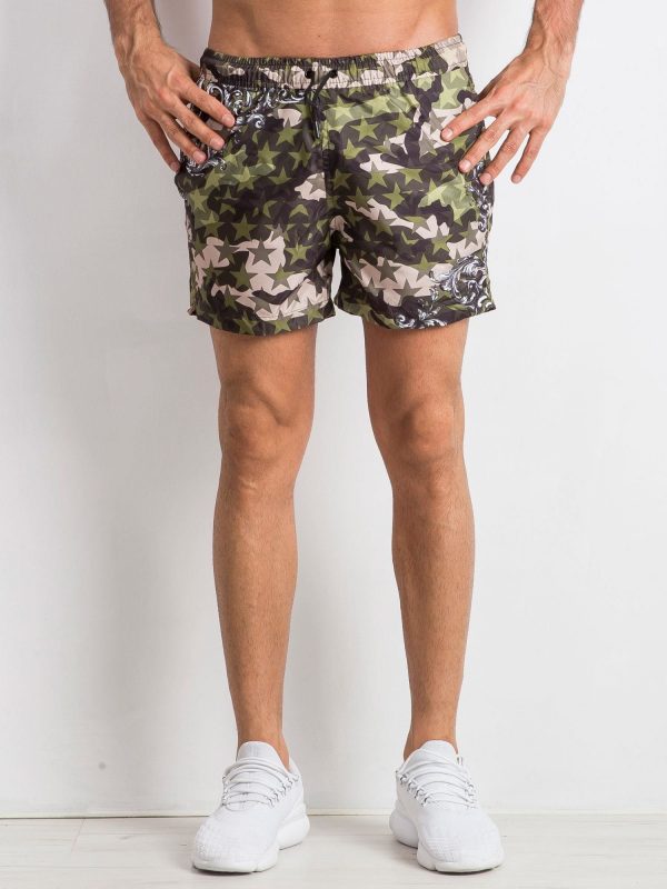 Men's Green Chased Shorts