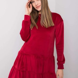 Burgundy velour dress Candle RUE PARIS