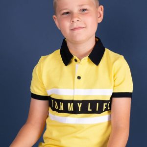 Yellow polo shirt for boy TOMMY LIFE