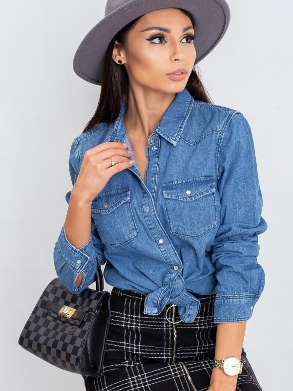 RUE PARIS Dark blue shirt Jannice