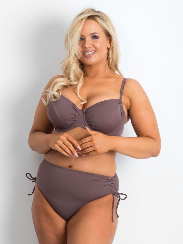 Brown Plus Size Swimsuit Astonished