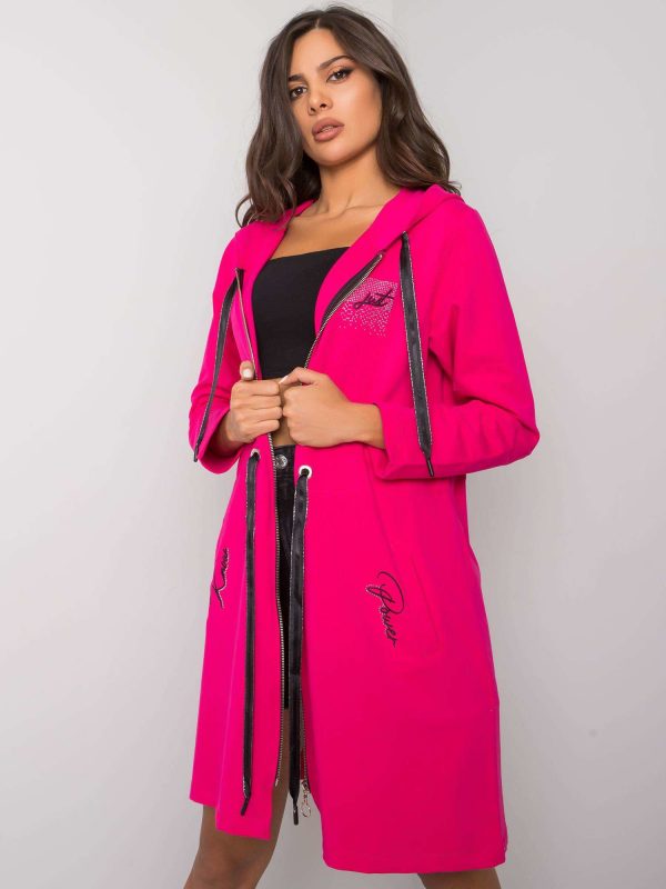 Fuchsia sweatshirt with binding Chandana