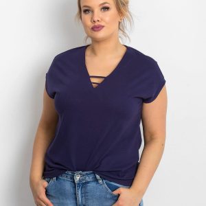 Navy blue plus size t-shirt Darlyne