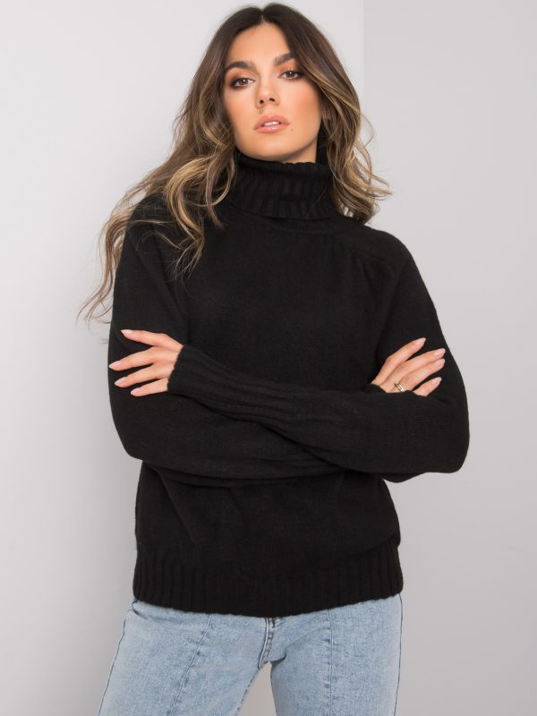 Black women's turtleneck sweater Tiyarna RUE PARIS