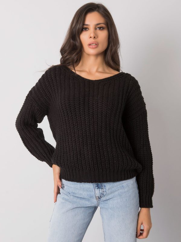 Black knitted sweater Worthington RUE PARIS