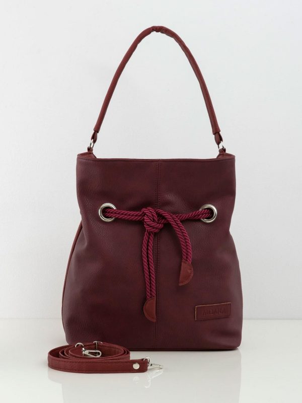 Burgundy bag bag