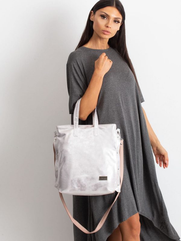 Silver-Pink Soft Bag