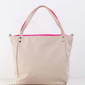 Light Beige Large Shoulder Bag