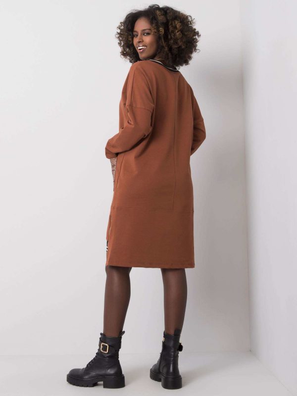 Brown dress with Angie pockets