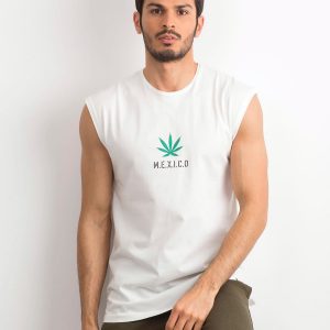 White T-shirt for men with print