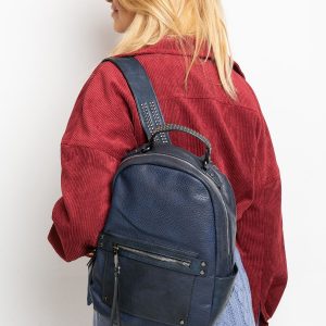 Dark blue backpack with studs