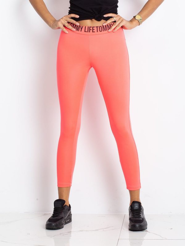 TOMMY LIFE Fluoride pink leggings