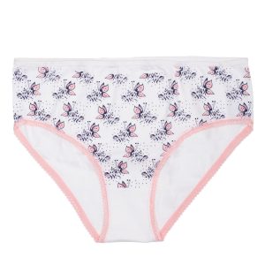 White-coral briefs with print