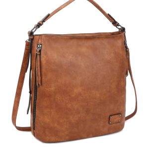 Brown urban bag with LUIGISANTO handle