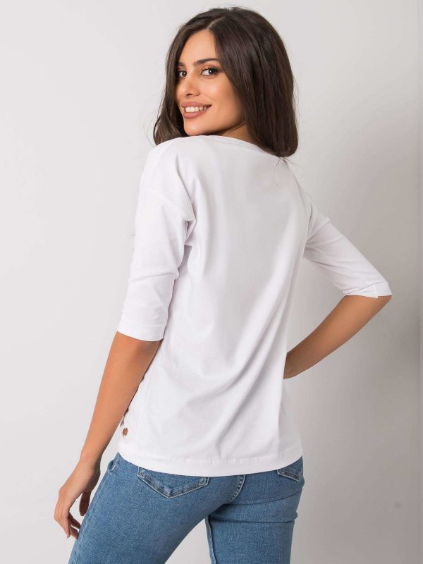 Women's white cotton blouse Claude