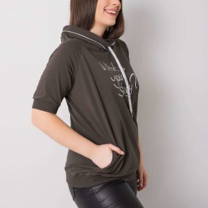 Dark Khaki Sweatshirt Plus Size Whitney