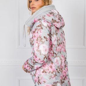 Grey double-sided jacket Elodie