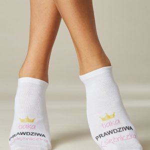 Women's socks with inscription