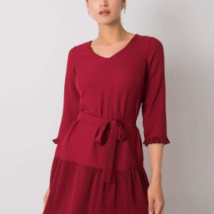 Burgundy Fleur dress