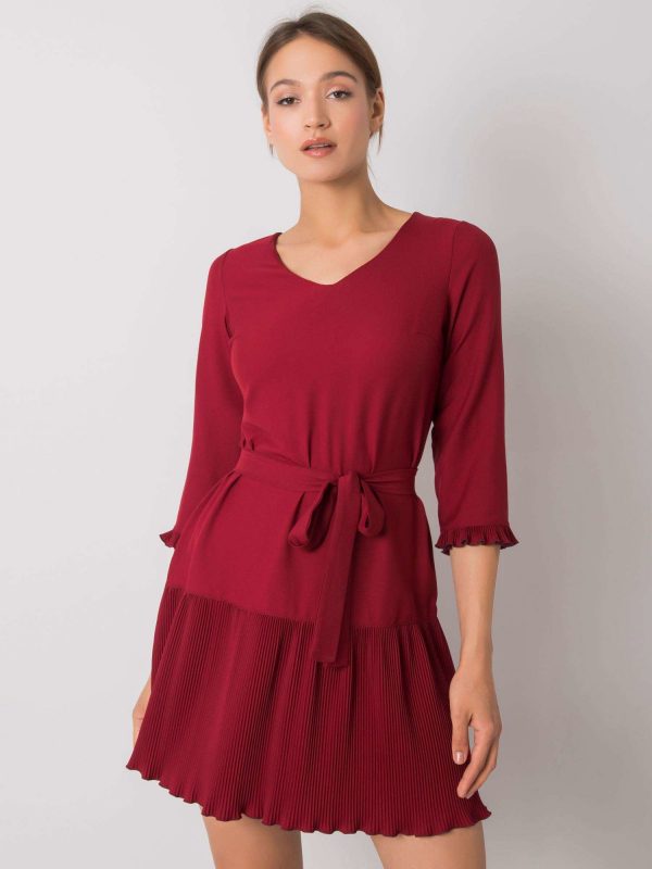 Burgundy Fleur dress