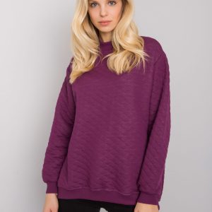 Purple Quilted Sweatshirt Chloe