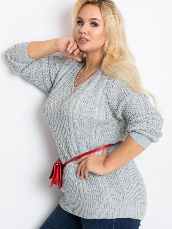 Gray Plus Size Tango Sweater