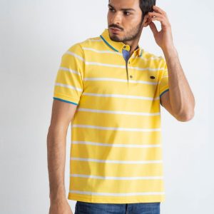 Yellow Men's Throwback Polo Shirt