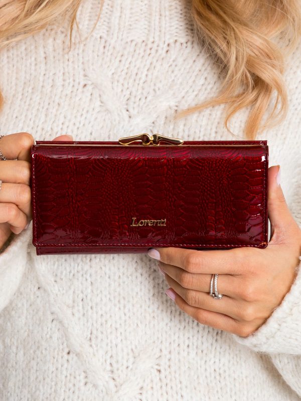 Women's Burgundy Leather Wallet