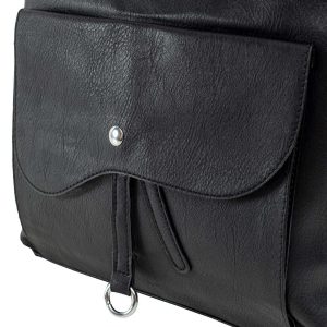 Black bag with decorative pocket