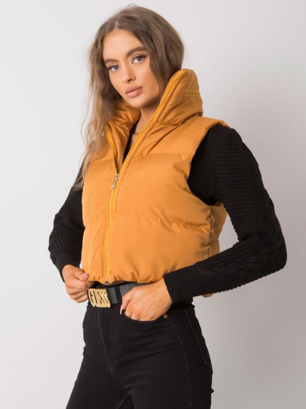 Dark Yellow Gizelle Quilted Vest