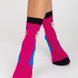 Dark pink socks for women