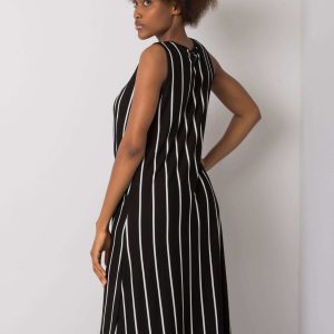 Black and White Striped Haima Dress