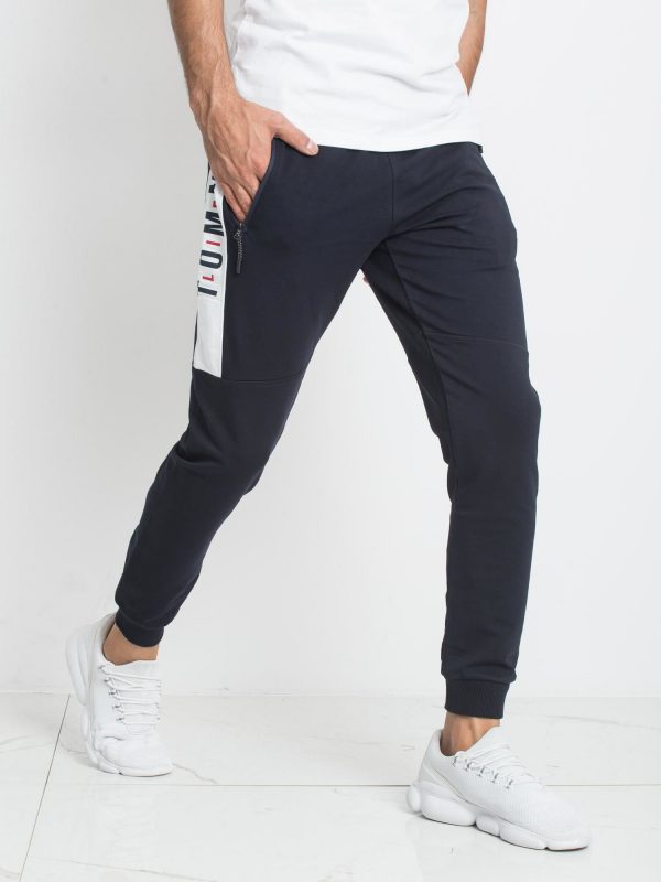 TOMMY LIFE Men's pants navy blue