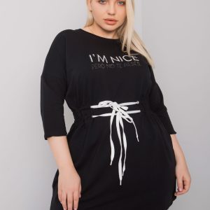 Black tunic plus size with Tulsa binding