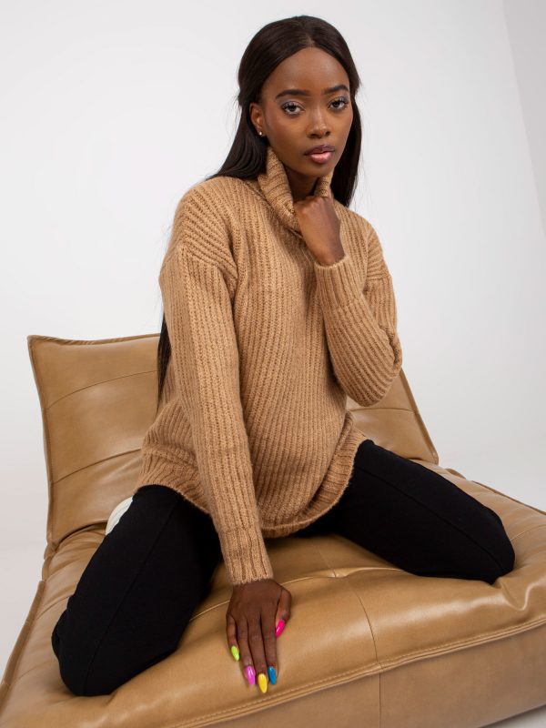 Beige loose turtleneck sweater Neva RUE PARIS