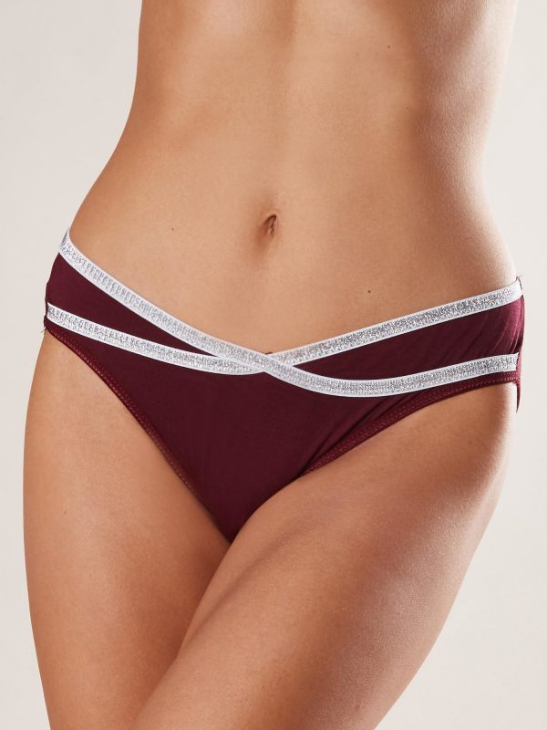 Burgundy sports briefs