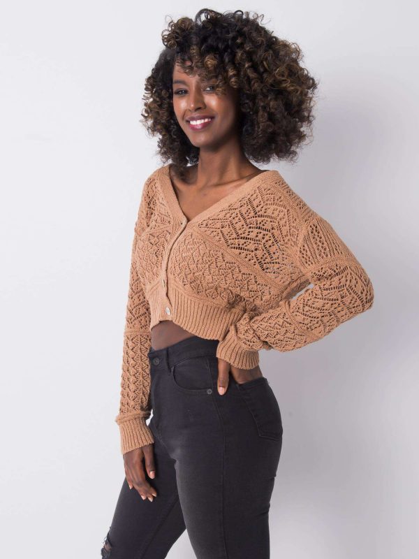 Brown button-down sweater Meera RUE PARIS