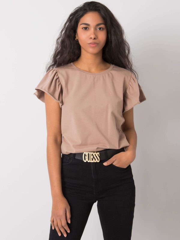 Dark beige t-shirt Aretha