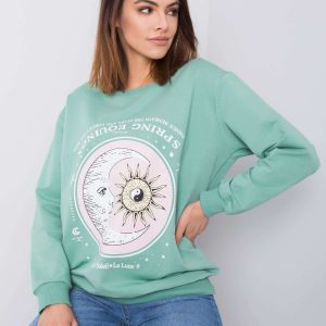 Trisha Pistachio Print Sweatshirt