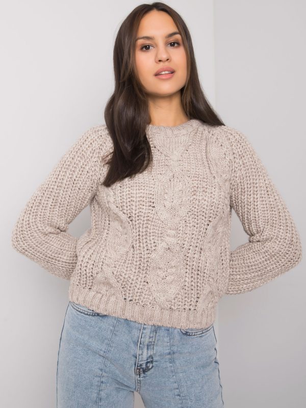 Beige knitted sweater Axton RUE PARIS