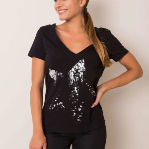 Black T-shirt Marble FOR FITNESS