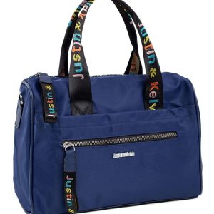 Navy blue city bag with detachable strap