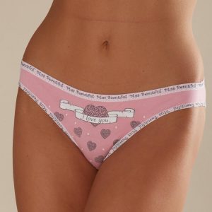 Pale Pink Printed Women's Panties