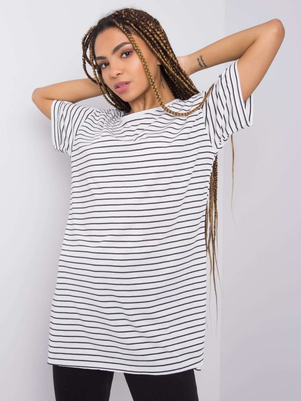 White Aracely Striped T-Shirt