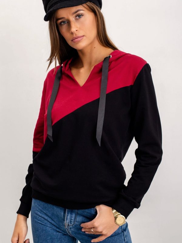 Burgundy and black sweatshirt Rico